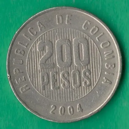 фото, 200 песо 2004 року Колумбія [КВ]