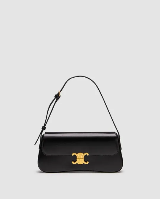 Сумка жіноча Celine Medium Lola Bag in Shiny Calfskin Black/Gold  991011 Ціна