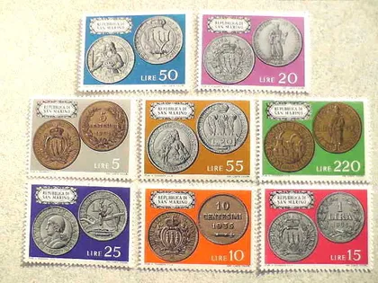 фото, Серія поштових марок Сан-Марино 1972 рік **