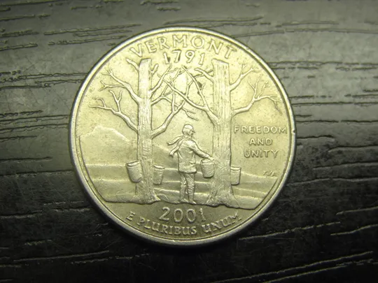 1/4 долара 2001 P США Вермонт Ціна