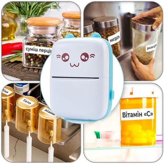 Портативный минипринтер Mini printer с Bluetooth для термопечати без чернил со смартфона. Цвет: гол Продаж