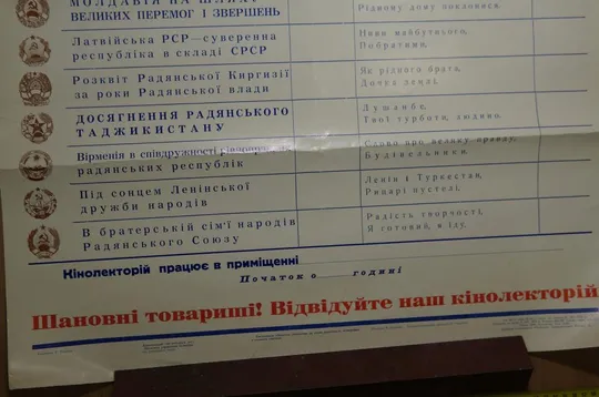 плакат кинолекторий 60 лет победных лет  хмельницкий 1976 №8209 Інтернет-аукціон
