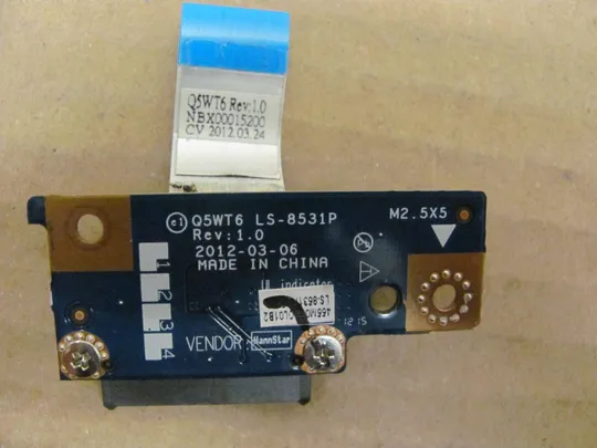 Купити номер0319-11 Плата привода DVD SATA Q5WT6 LS-8531P NBX00015200 для Acer Aspire E1-521, E1-571, Packard Bell EasyNote TE11 оригінал