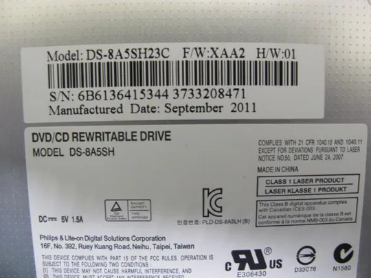 №325-5 DVD-привод DS-8A5SH для ASUS X73S оригінал З аукціону
