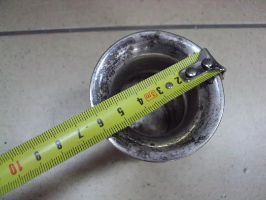 Ваза вазочка миниатюра альпака O.W. Alpacka латунь посеребрение высота 7,1 см, диаметр 6,1 см №1917 Продаж