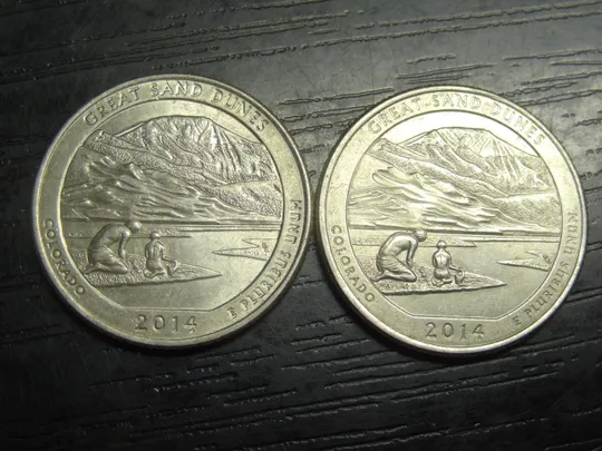 25 центів США 2014 Грейт-Санд-Дьюнс (два різновиди) Ціна