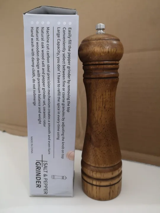 Дерев&#039;яний млин для перцю BEESCLOVER з потужною обертовою шліфувальною машиною  (17) Недорого