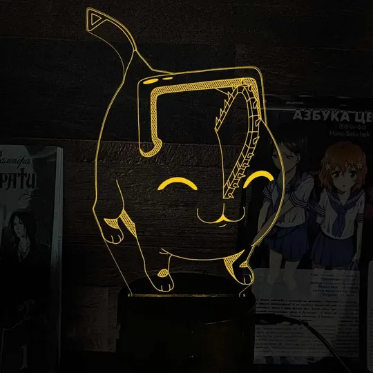 Акриловий світильник-нічник Chainsaw Man 2 жовтий tty-n002294 Ціна
