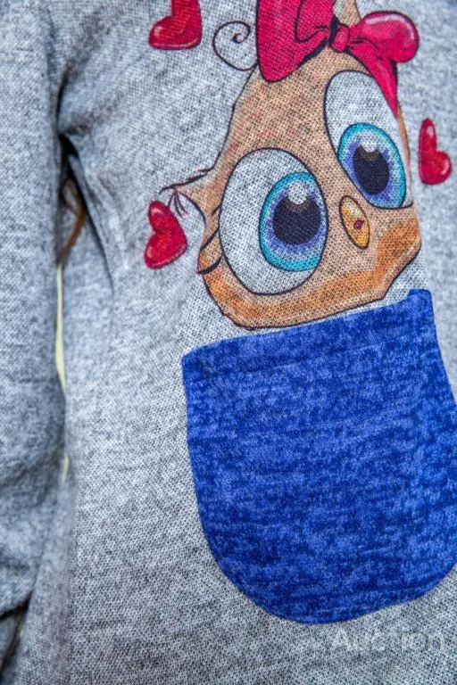 Женский костюм штаны + кофта, серо-синего цвета, 172R1211 Характеристики