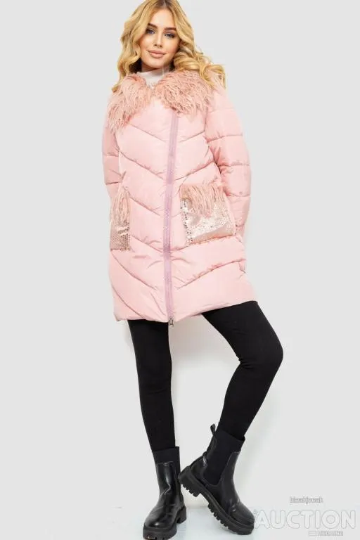 Купити Куртка женская однотонная, цвет розовый, 235R5068