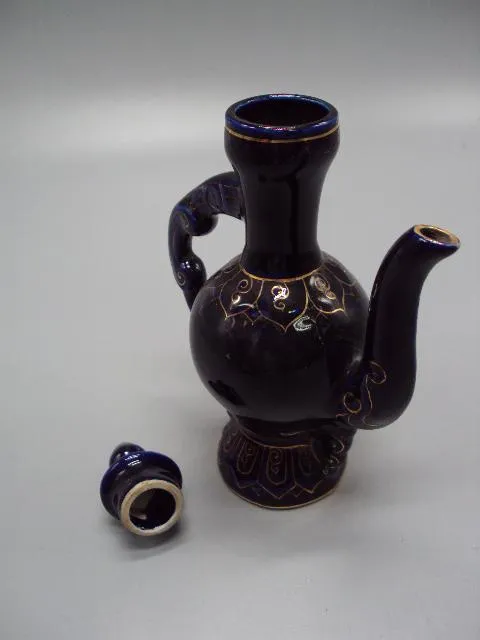 Графин штоф кувшин чайник фарфор кобальт высота с крышкой 18,2 см, без 14,7 см №14052 Де купити