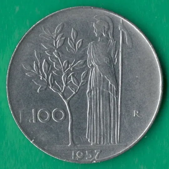 100 лір 1957 року Італія [МВ] Ціна