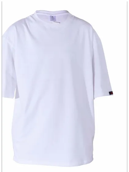 фото, Чоловіча футболка однотонна оверсайз Lans 15/005 бавовняна біла 2XL-3XL