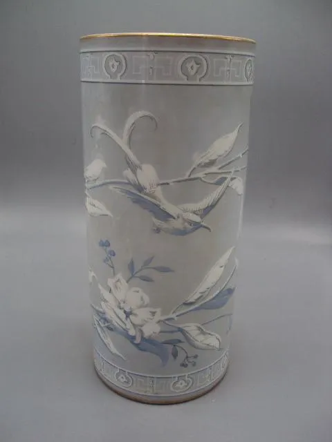 Ваза императорский фарфор узор птички и цветы высота 30 см, диаметр 13,6 см №13702 Ціна