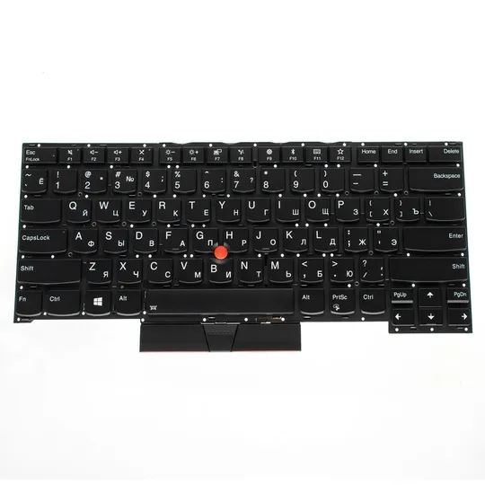 Купити Клавіатура для ноутбука LENOVO (ThinkPad: T490s, T495s) rus, black, без фрейма, підсвічування клавіш(оригінал)