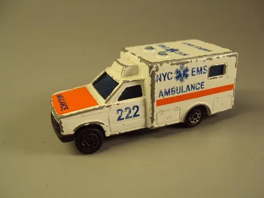 машинка majorete ambulance 1/60 скорая помощь высота 3,5 см, длина 7,5 см №9506 Ціна