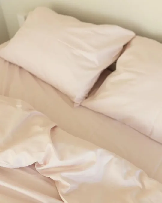 Постельное белье двуспальное Dushka Home Сатин Люкс 20937 180х215 см бледно персиковое Продаж