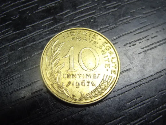 10 сантимів 1967 Франція Ціна