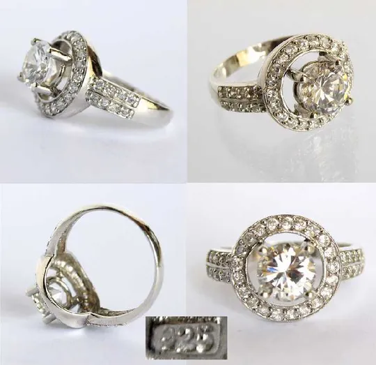 Срібна каблучка кілечко з цирконами 925 проба Austria Характеристики