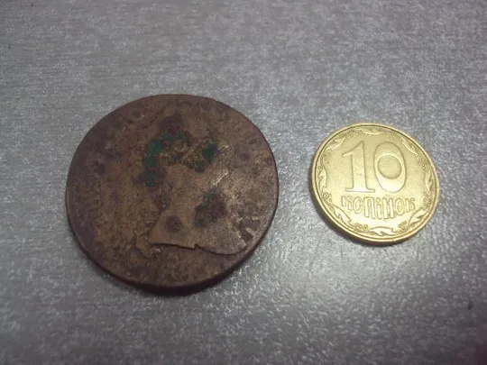 монета австрия 1/2 крейцера 1774 №7929 Ціна