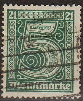 фото, 1920 - Німеччина - Службова 5 Mi.16 _4,0 €