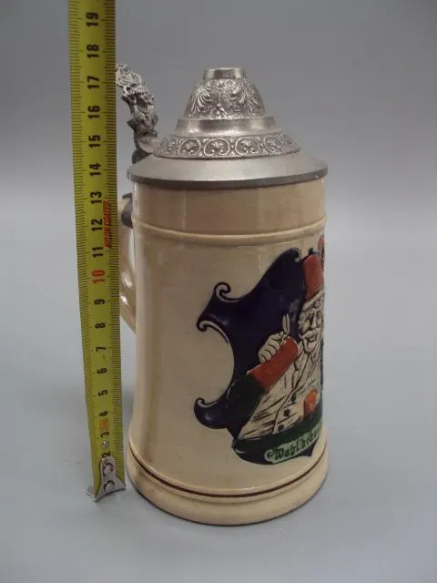 Купити Пивной бокал с крышкой керамика Германия кружка пивная wehl hekemm's 0,5 л высота 17,5 см (№838)