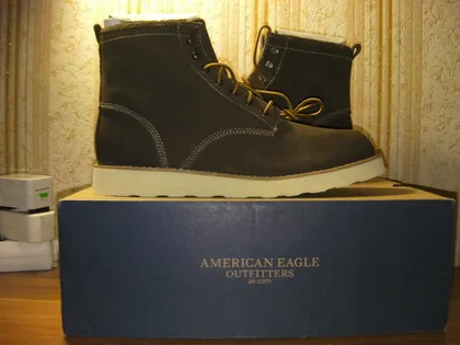 фото, Чоловічі Чоботи American Eagle Outfitters Suede Plain Toe Lace Up Lumber Boots 6674-020 10 / 42-43 Устілкa 27,5 Замша США