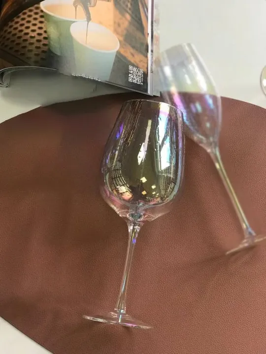 Купити Бокал для вина стеклянный "Бамбл", 600мл, Перламутровый