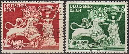 1942 - Рейх - Ювелірне мистецтво Mi.816-17 _5.0 € _ гаш Ціна