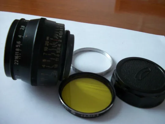 Объектив Юпитер-8,черный, Св.ф, Переходник М-39-42, No-0207859, задняя крышка, футляр. Чистые Линзы Інтернет-аукціон