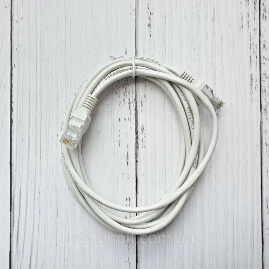 Мережевий кабель UTP Cat5e / патчкорд RJ-45 для інтернета 4 pairs 24AWG 5 метрів Сірий Ціна