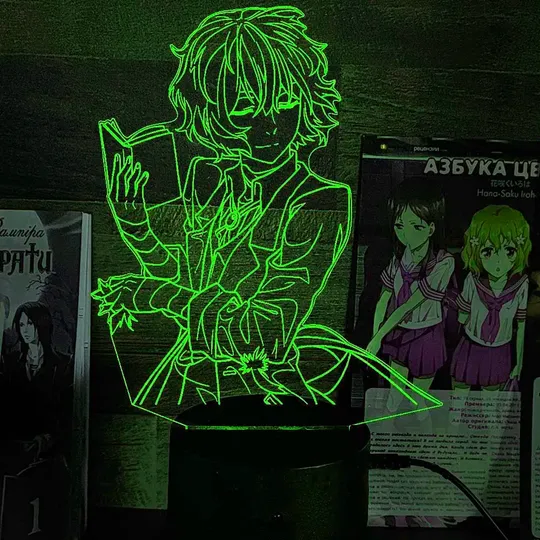 Акриловий світильник-нічник Осаму Дазай 2 зелений tty-n002313 Ціна