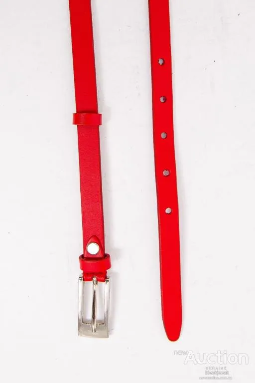 Женский ремень из эко-кожи, красного цвета, 196R1570W10 З аукціону