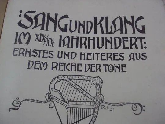 книга  Sang und Klang im XIX und XX Jahrhundert песня и композиции №88 Інтернет-аукціон