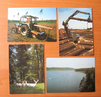 фото, ЛЕС - ЖИВОТНЫЕ - ПРИРОДА - ДЕРЕВООБРАБОТКА = комплект открыток = ЧЕХОСЛОВАКИЯ = 7 шт. #