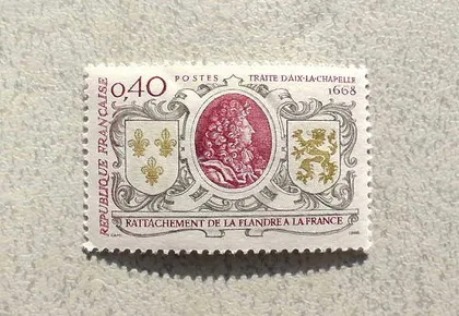 фото, Поштова марка Франція 1968 рік **