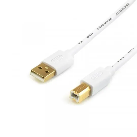 Кабель Atcom USB - USB Type-B V 2.0 (M/M), 0.8 м, белый (14370) Ціна