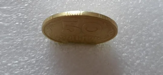 (2732) 50 копійок 1992 1ААк поворот (порушення соосності) (50 копеек 1992 1ААк брак) Де купити