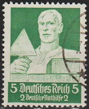 фото, 1934 - Рейх - Професії - Каменяр 5 Mi.558 _10,0 €