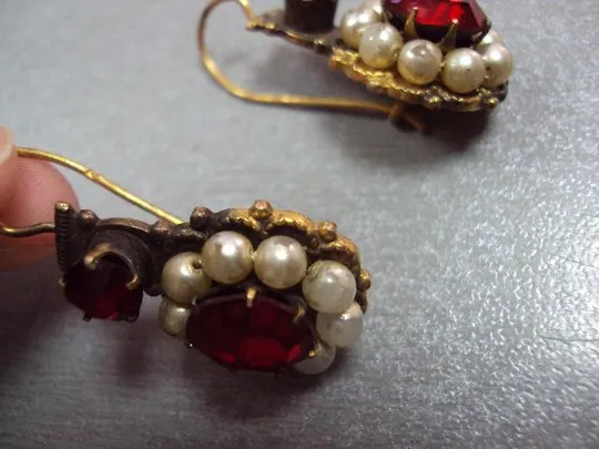 Бижутерия серьги позолота ссср клеймо 6ТЮ Ц4.90К №10499 Інтернет-аукціон