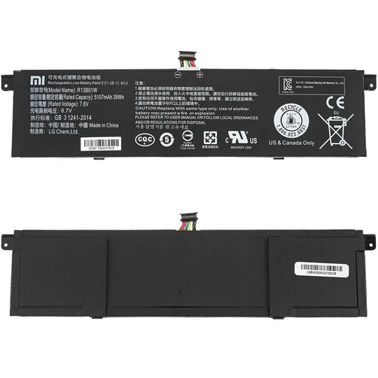 Оригінальна батарея для ноутбука Xiaomi R13B01W (Mi Book Air 13.3) 7.6V 5100mAh 39Wh Black Ціна