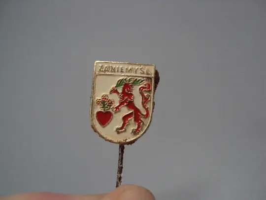 Знак фрачник герб Zaniemysl Польша Занемысль лев сердце №18207 З аукціону