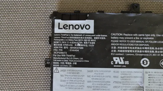 Купити Li-Ion Аккумулятор Lenovo 01AV494 11.58V Black 4700mAh для ноутбуков Lenovo ThinkPad X1 Carbon 2017, 2018 (6th Gen)