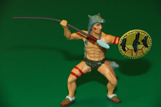 ІНДІАНЕЦЬ У ВОВЧІЙ ШКУРІ индеец PAPO Франція 90-100мм по каталогу 39508 Ціна