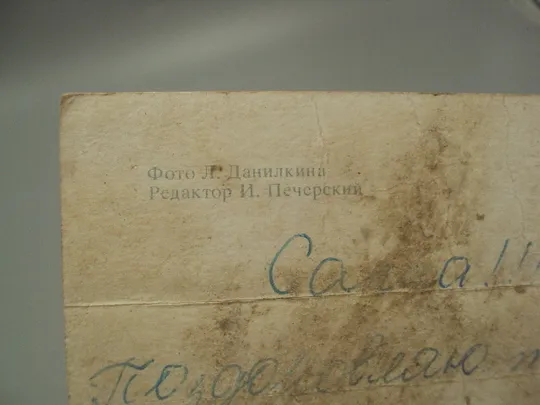 Открытка Поздравляю! цветы пионы фото Л. Данилкина редоктор Печерский 1975 год №17994 Де купити