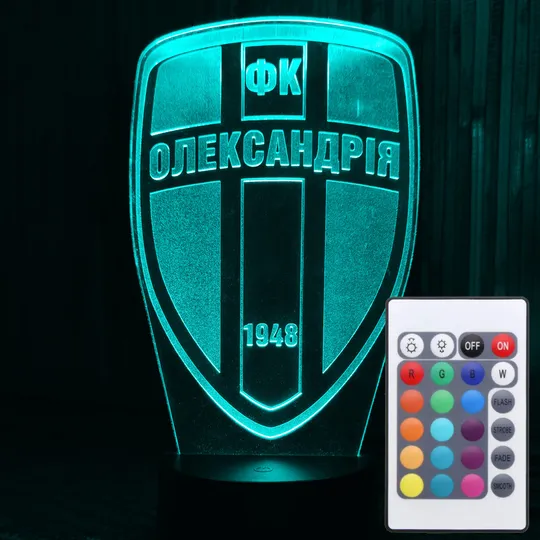 Акриловий світильник-нічник з пультом 16 кольорів ФК Олександрія tty-n001582 Ціна