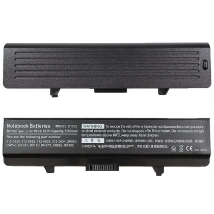 фото, Батарея для ноутбука Dell RN873 (Inspiron: 1440, 1525, 1526, 1545, 1546, 17, 1750, Vostro 500) 10.8V 5200mAh Black
