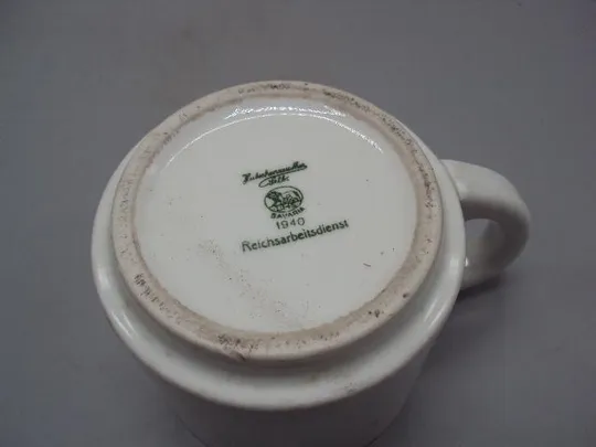 Чашка кофейная кружка фарфор Бавария 1940 Bavaria Reichsarbeitsdienst размер 9,5 х 10,4 см №14170 Недорого