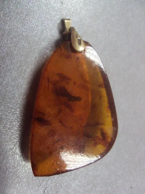 кулон подвеска янтарь серебро 875 проба ссср вес 12,5 г позолота З аукціону