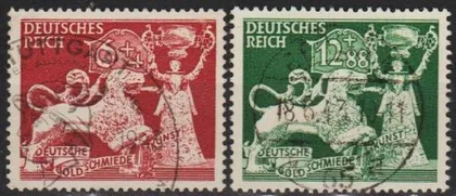 фото, 1942 - Рейх - Ювелірне мистецтво Mi.816-17 _5.0 € _ гаш